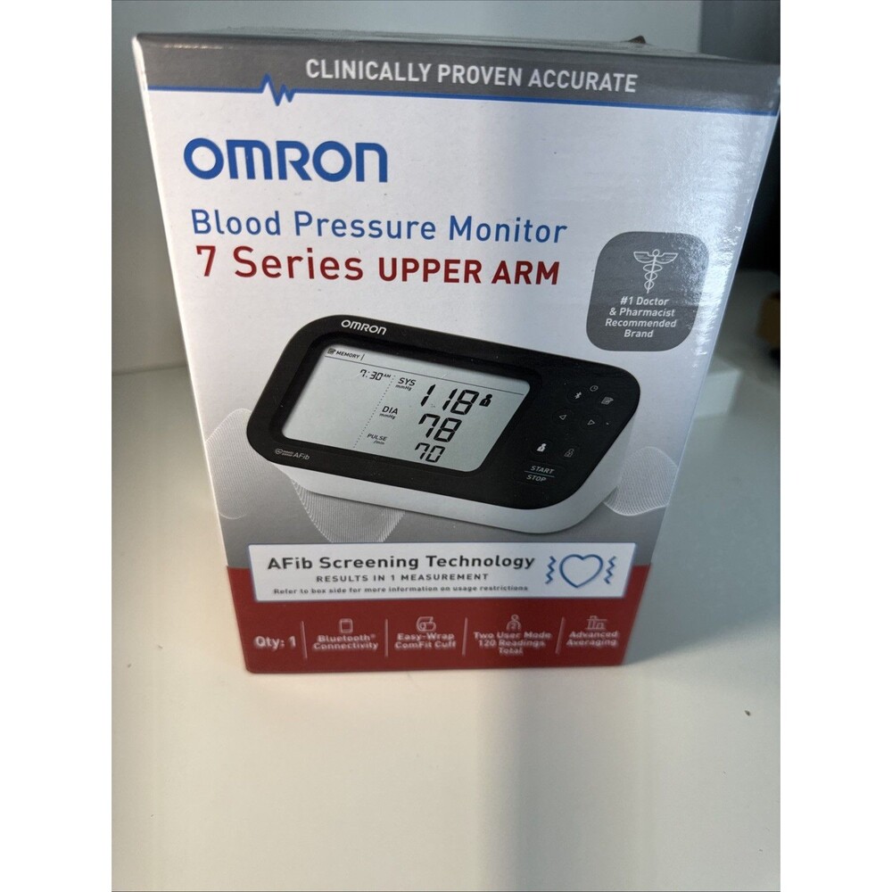 OMRON Series 7 Upper Arm Blood Pressure Monitor BP7360 Battery Power Source NEW